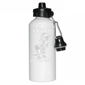 Dinosaur Mechanic Now Am Unstoppable Funny Dino Mechanic Aluminum Water Bottle