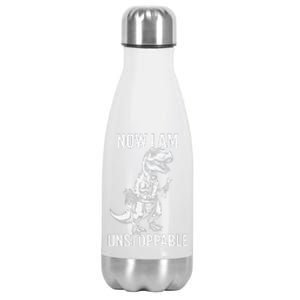 Dinosaur Mechanic Now Am Unstoppable Funny Dino Mechanic Stainless Steel Insulated Water Bottle