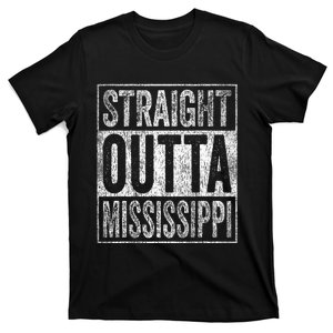 Distressed Mississippi Outfit MS Straight Outta Mississippi T-Shirt