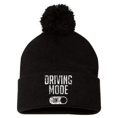 Driving Mode On 16 Year Old Driver Gift Pom Pom 12in Knit Beanie