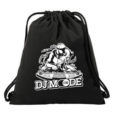 Dj Mode On Gift Dj Gear Set Turntable Vinyl Disc Jockey Dj Gift Drawstring Bag