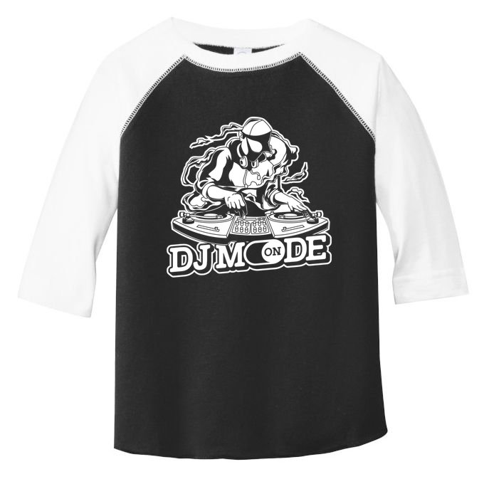 Dj Mode On Gift Dj Gear Set Turntable Vinyl Disc Jockey Dj Gift Toddler Fine Jersey T-Shirt
