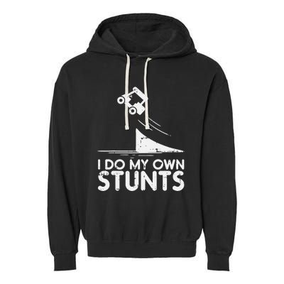 Do My Own Stunts Golf Cart Funny Broken Bone Driver Gift Garment-Dyed Fleece Hoodie