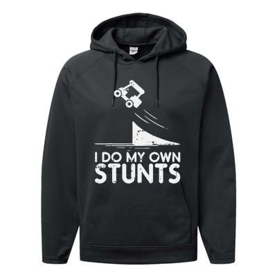 Do My Own Stunts Golf Cart Funny Broken Bone Driver Gift Performance Fleece Hoodie