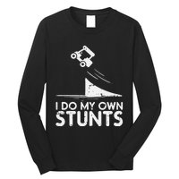 Do My Own Stunts Golf Cart Funny Broken Bone Driver Gift Long Sleeve Shirt