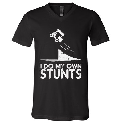 Do My Own Stunts Golf Cart Funny Broken Bone Driver Gift V-Neck T-Shirt