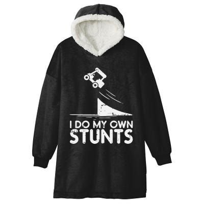 Do My Own Stunts Golf Cart Funny Broken Bone Driver Gift Hooded Wearable Blanket