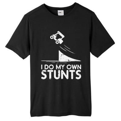 Do My Own Stunts Golf Cart Funny Broken Bone Driver Gift Tall Fusion ChromaSoft Performance T-Shirt