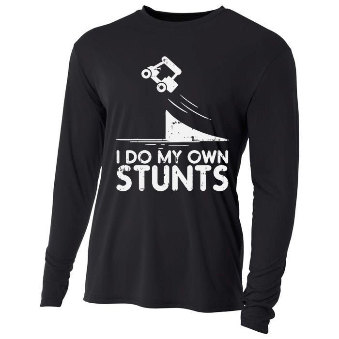 Do My Own Stunts Golf Cart Funny Broken Bone Driver Gift Cooling Performance Long Sleeve Crew