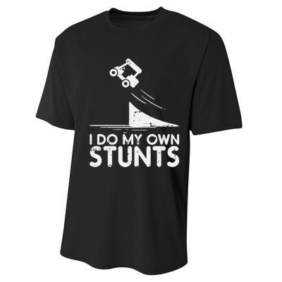 Do My Own Stunts Golf Cart Funny Broken Bone Driver Gift Performance Sprint T-Shirt