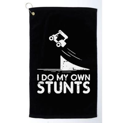 Do My Own Stunts Golf Cart Funny Broken Bone Driver Gift Platinum Collection Golf Towel