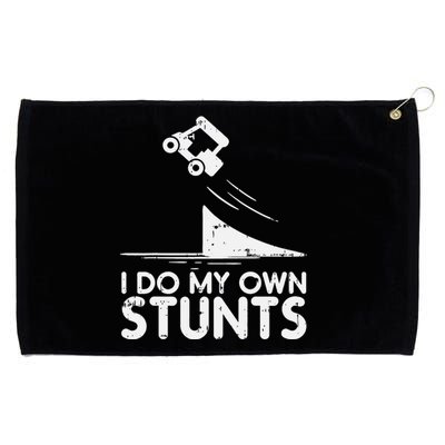 Do My Own Stunts Golf Cart Funny Broken Bone Driver Gift Grommeted Golf Towel