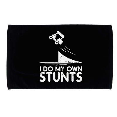 Do My Own Stunts Golf Cart Funny Broken Bone Driver Gift Microfiber Hand Towel