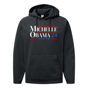 Democrat Michelle Obama 2024 Presidential Election Performance Fleece Hoodie