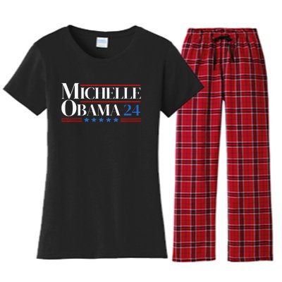 Democrat Michelle Obama 2024 Presidential Election Women's Flannel Pajama Set