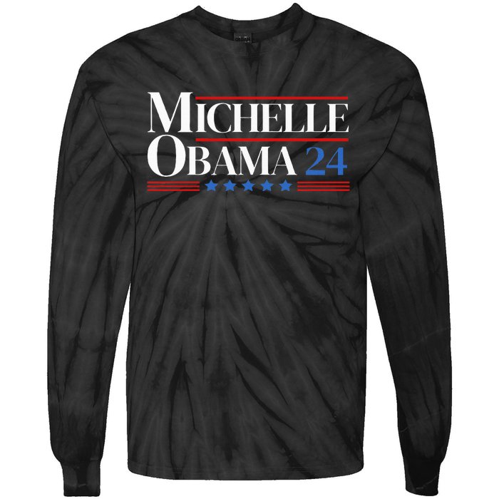 Democrat Michelle Obama 2024 Presidential Election Tie-Dye Long Sleeve Shirt