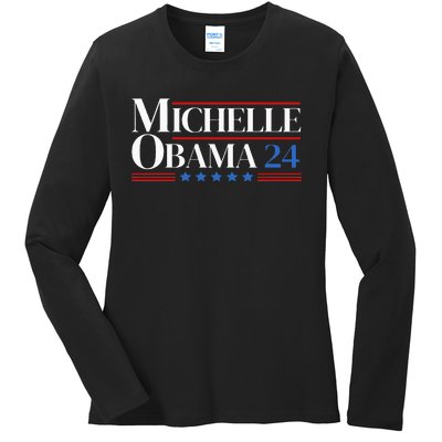 Democrat Michelle Obama 2024 Presidential Election Ladies Long Sleeve Shirt