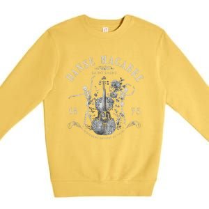 Danse Macabre Orchestra Skeleton Violin Premium Crewneck Sweatshirt