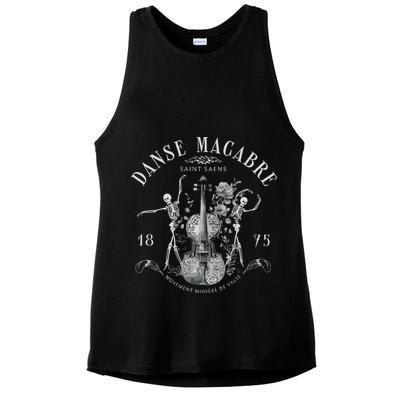Danse Macabre Orchestra Skeleton Violin Ladies PosiCharge Tri-Blend Wicking Tank