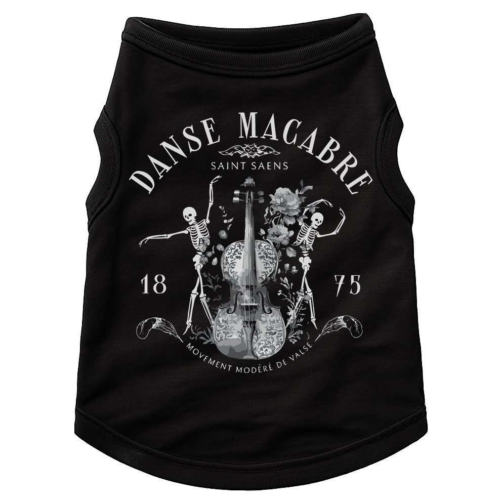 Danse Macabre Orchestra Skeleton Violin Doggie Tank