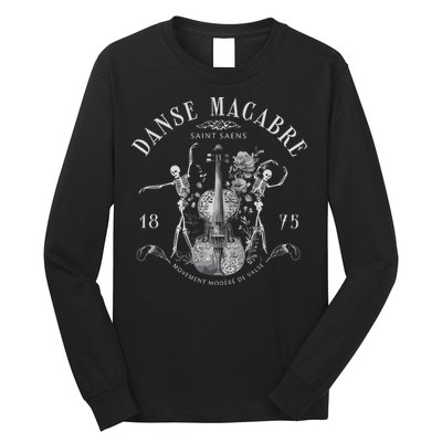 Danse Macabre Orchestra Skeleton Violin Long Sleeve Shirt