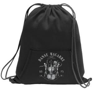 Danse Macabre Orchestra Skeleton Violin Sweatshirt Cinch Pack Bag