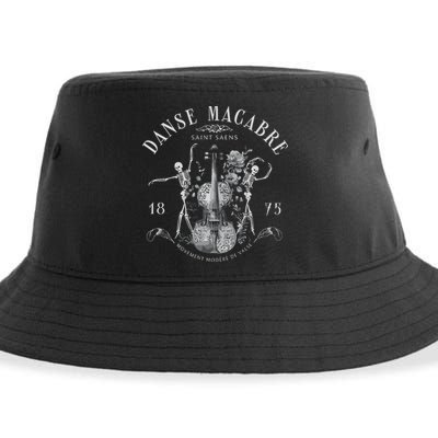 Danse Macabre Orchestra Skeleton Violin Sustainable Bucket Hat