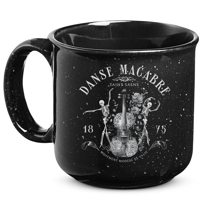 Danse Macabre Orchestra Skeleton Violin 15oz Campfire Ceramic Mug