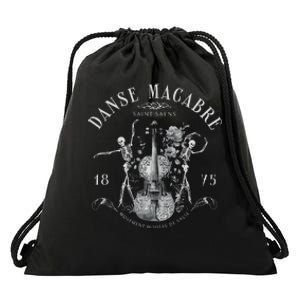 Danse Macabre Orchestra Skeleton Violin Drawstring Bag