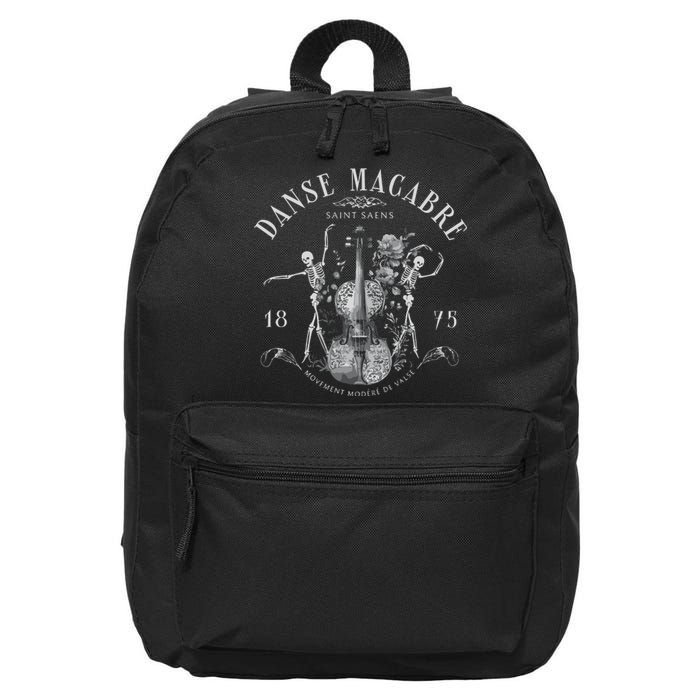 Danse Macabre Orchestra Skeleton Violin 16 in Basic Backpack