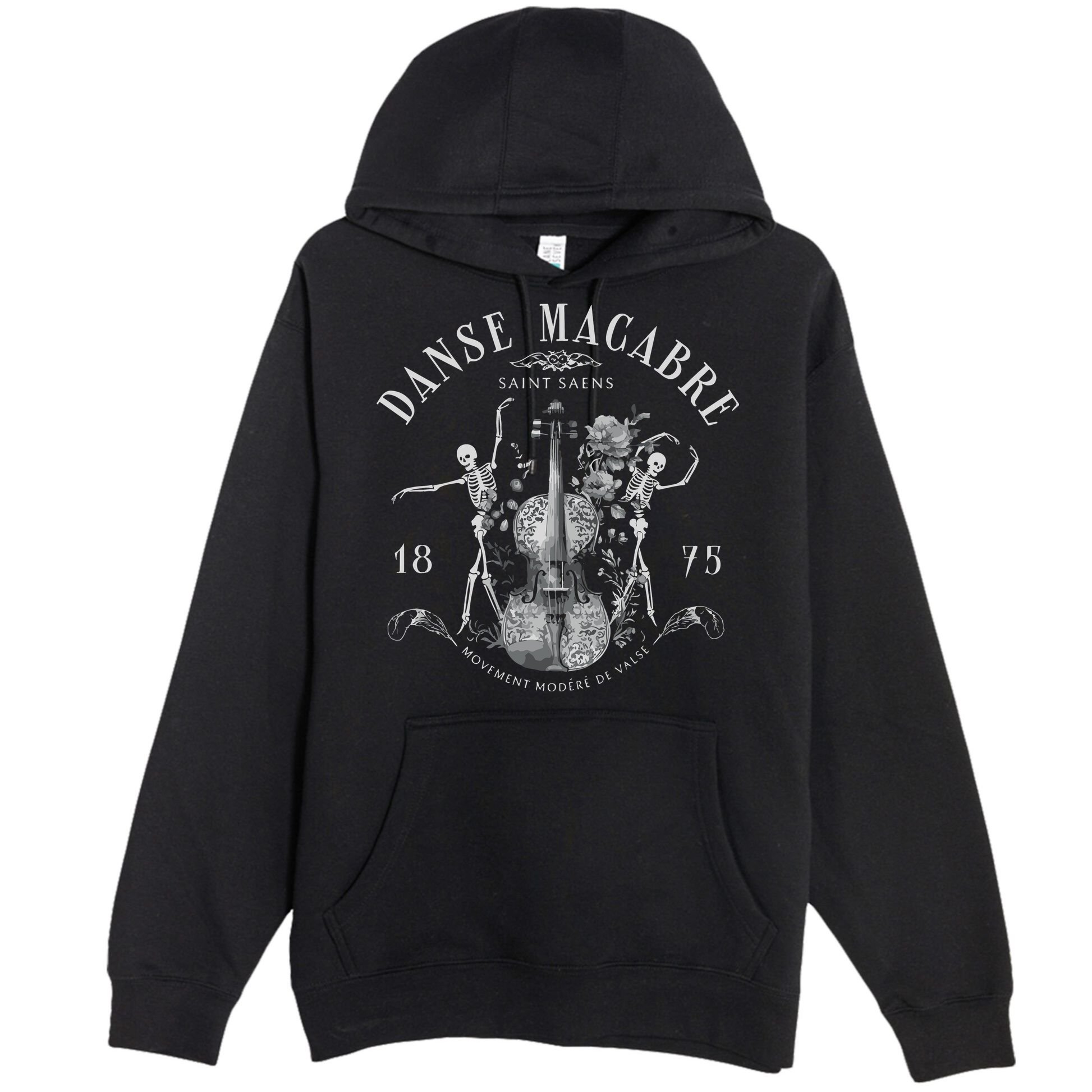 Danse Macabre Orchestra Skeleton Violin Premium Pullover Hoodie