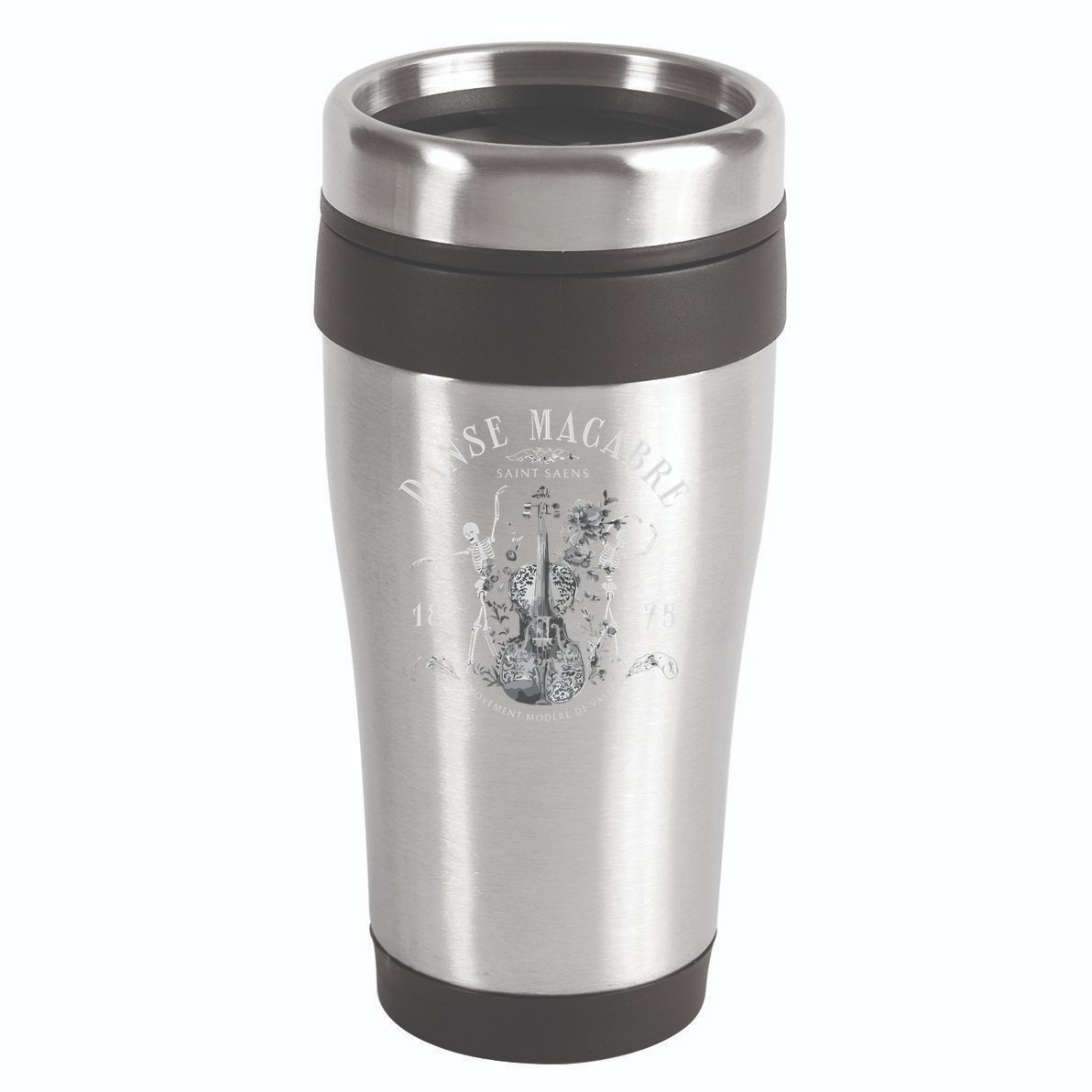 Danse Macabre Orchestra Skeleton Violin 16oz Travel Tumbler