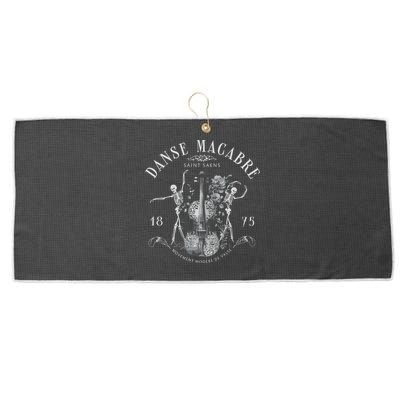 Danse Macabre Orchestra Skeleton Violin Large Microfiber Waffle Golf Towel