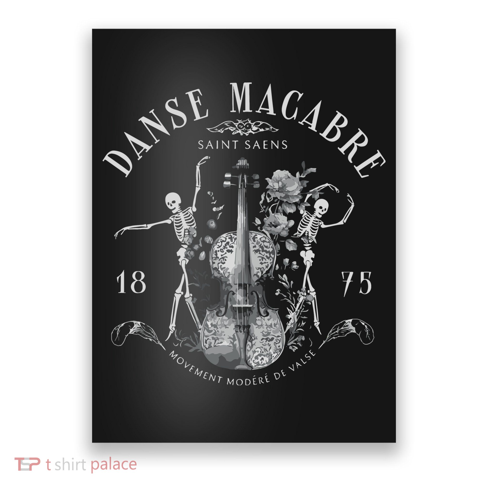 Danse Macabre Orchestra Skeleton Violin Poster