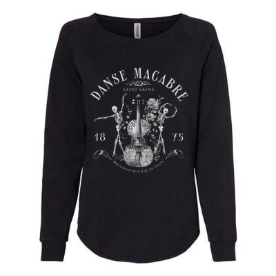 Danse Macabre Orchestra Skeleton Violin Womens California Wash Sweatshirt