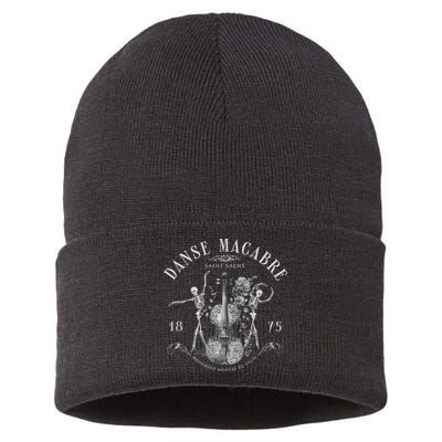 Danse Macabre Orchestra Skeleton Violin Sustainable Knit Beanie