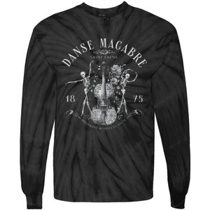 Danse Macabre Orchestra Skeleton Violin Tie-Dye Long Sleeve Shirt