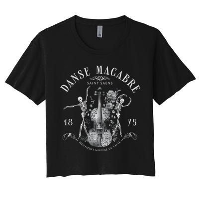 Danse Macabre Orchestra Skeleton Violin Crop Top