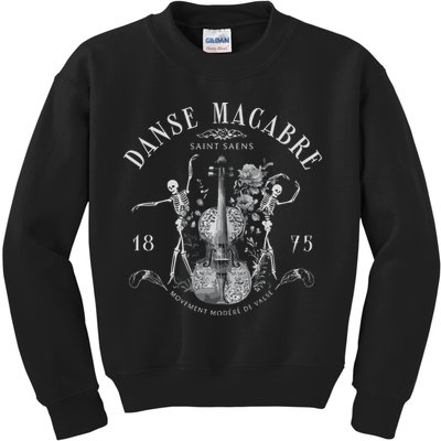 Danse Macabre Orchestra Skeleton Violin Kids Sweatshirt