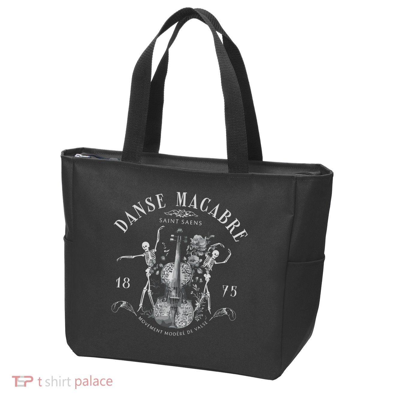Danse Macabre Orchestra Skeleton Violin Zip Tote Bag