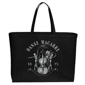 Danse Macabre Orchestra Skeleton Violin Cotton Canvas Jumbo Tote