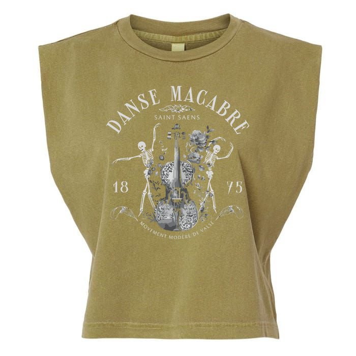 Danse Macabre Orchestra Skeleton Violin Garment-Dyed Women's Muscle Tee