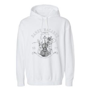 Danse Macabre Orchestra Skeleton Violin Garment-Dyed Fleece Hoodie