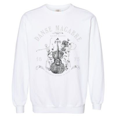Danse Macabre Orchestra Skeleton Violin Garment-Dyed Sweatshirt
