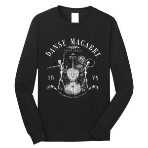 Danse Macabre Orchestra Skeleton Violin Teacher Halloween Long Sleeve Shirt