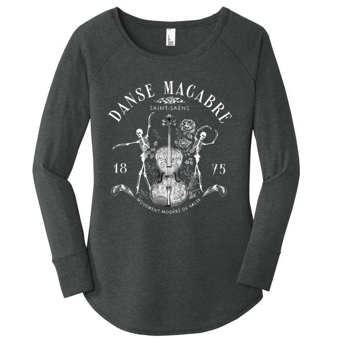 Danse Macabre Orchestra Skeleton Violin Teacher Halloween Women's Perfect Tri Tunic Long Sleeve Shirt