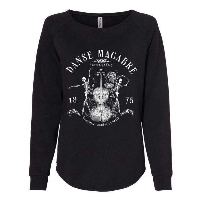 Danse Macabre Orchestra Skeleton Violin Teacher Halloween Womens California Wash Sweatshirt