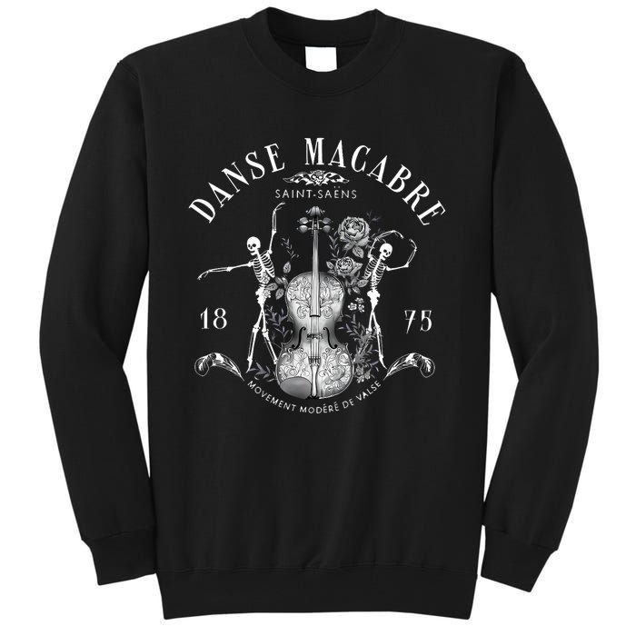 Danse Macabre Orchestra Skeleton Violin Teacher Halloween Tall Sweatshirt