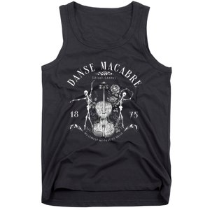 Danse Macabre Orchestra Skeleton Violin Teacher Halloween Tank Top