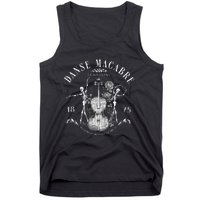 Danse Macabre Orchestra Skeleton Violin Teacher Halloween Tank Top